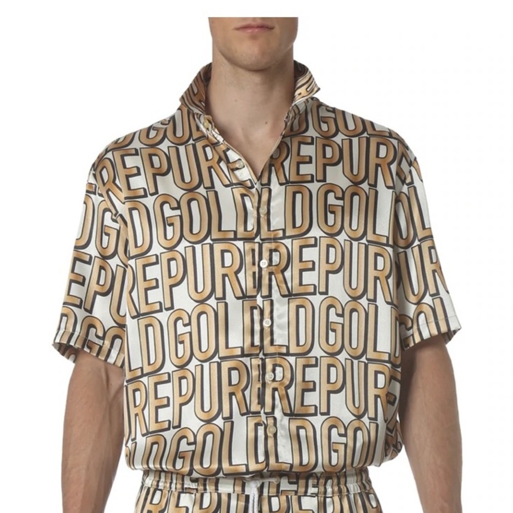 Parke & Ronen “Pure Gold” Satin Top